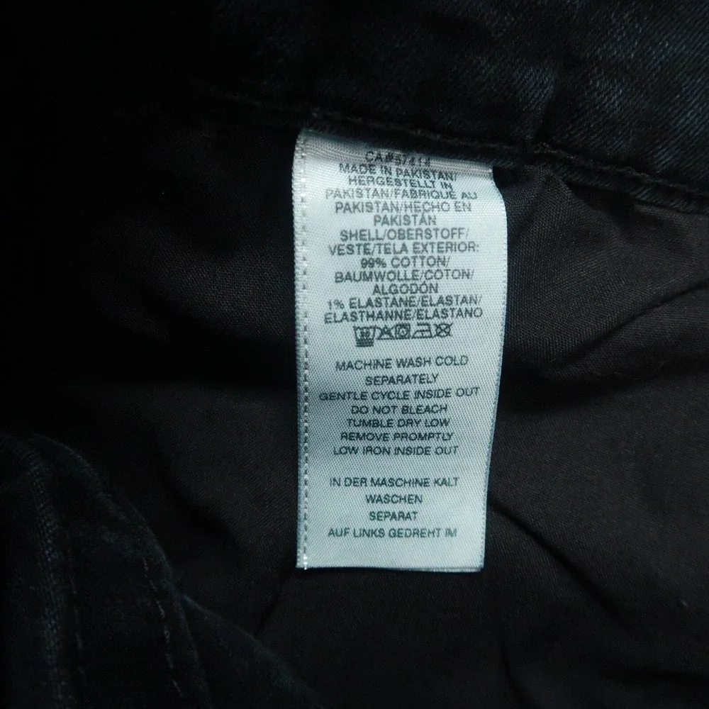 True Religion Jeans Men 38x33 Black Rocco Relaxed Skinny Five Pocket Stretch‎